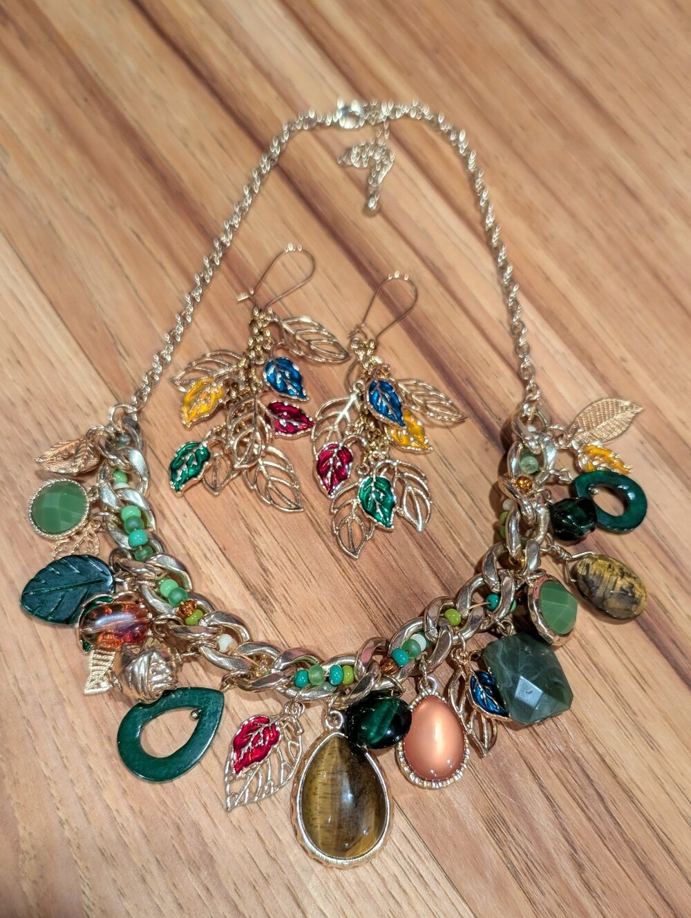 Fall Fantasy Necklace And Earrings Set